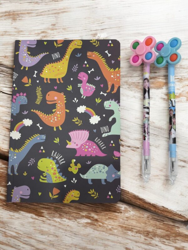 DINO SLIM DIARY WITH TWO STYLISH PEN