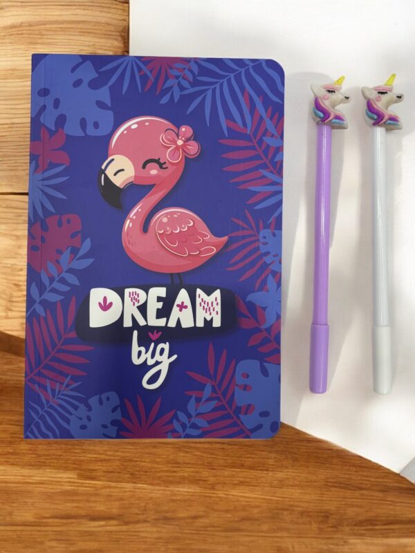 CUTE DUCK & DREAM SLIM DIARY WITH TWO STYLISH PEN