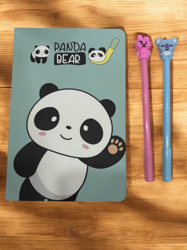 PANDA BEAR SLIM DIARY WITH TWO STYLISH PEN