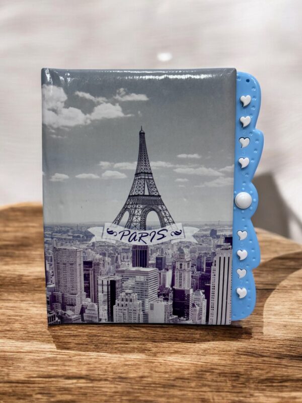 PARIS EIFFLE TOWER PUSH LOCK SMALL DIARY