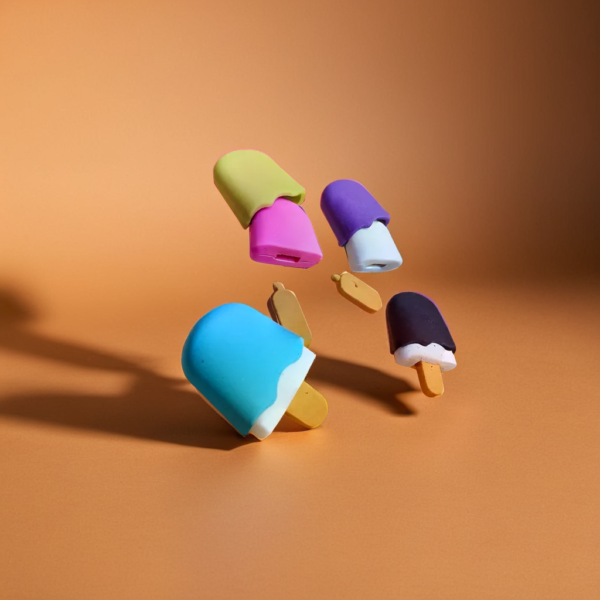 CUTE ICE CREAM DESIGN ERASERS NON TOXIC PACK OF 4