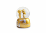 Sweet Love Proposal Couple Snow Globe – Golden Romantic Musical LED Lights Water Glitter Showpiece for Anniversary, Valentine Gift & Home Décor
