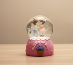 Sweet Love Proposal Couple Snow Globe – Pink Romantic Musical LED Lights Water Glitter Showpiece for Anniversary, Valentine Gift & Home Décor - Image 3