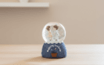 Sweet Love Proposal Couple Snow Globe – Purple Romantic Musical LED Lights Water Glitter Showpiece for Anniversary, Valentine Gift & Home Décor - Image 2
