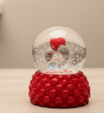 Sweet Love Proposal Couple Snow Globe – Red Romantic Musical LED Lights Water Glitter Showpiece for Anniversary, Valentine Gift & Home Décor - Image 2