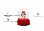 Sweet Love Proposal Couple Snow Globe – Red Romantic Musical LED Lights Water Glitter Showpiece for Anniversary, Valentine Gift & Home Décor - Image 3